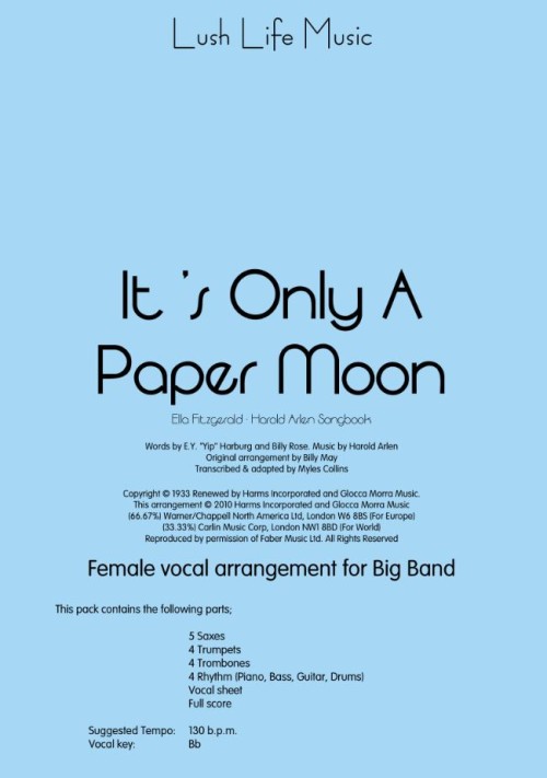 IT'S ONLY A PAPER MOON (Vocal)